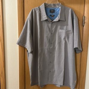 Quiksilver Men’s Waterman Centinela Button Down Shirt New Gray Size XXXL 3XL
